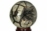 Polished Septarian Geode Sphere - Madagascar #215087-2